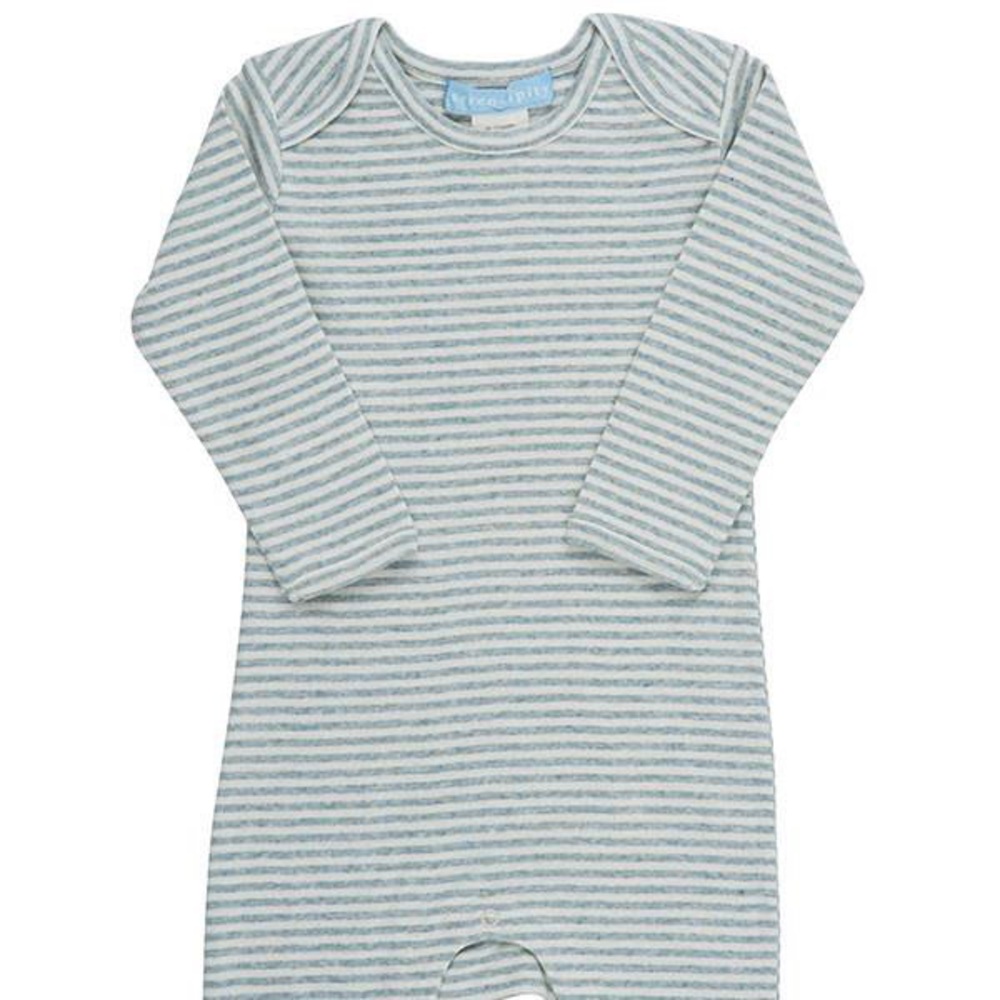 Serendipity Organics Marble Green Striped Romper